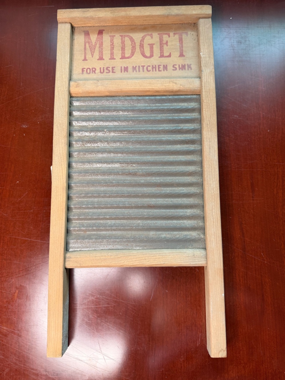 National Washboard Co Midget No. 442 Wood & Metal Small Vintage Washboard